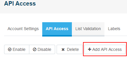 Add API Access